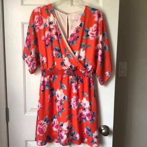 Pink Lily flowy mini dress